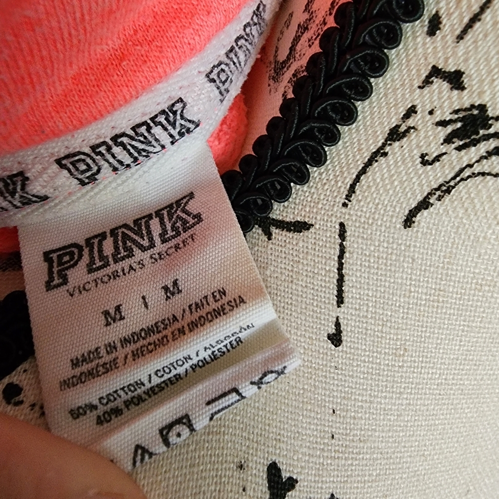 VS PINK Vintage Half Zip Baggy Sweztshirt Sz: M - Picture 5 of 6